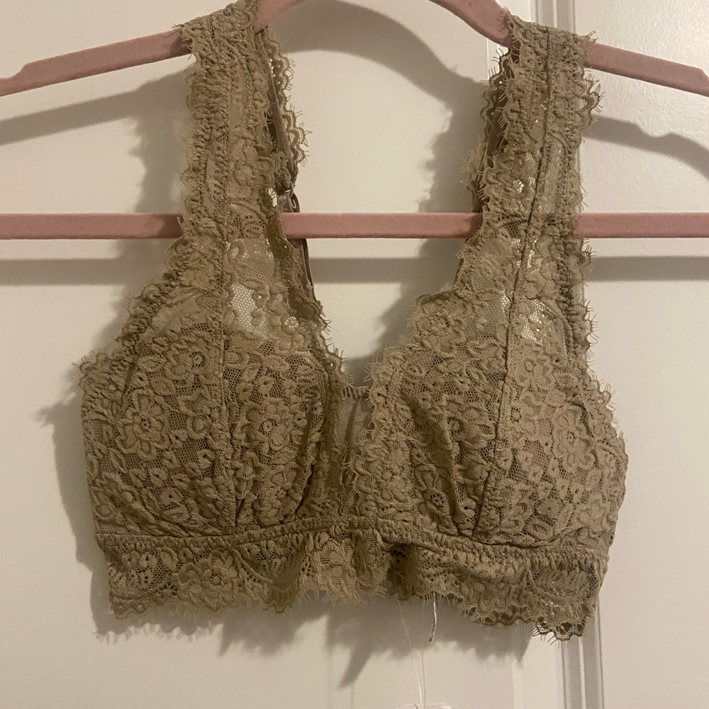 NWT Aerie Lace Bralette in Tan bra